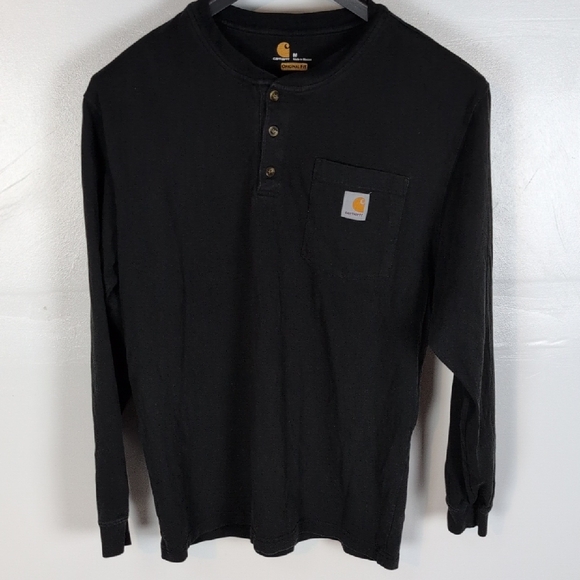 Carhartt Original Fit Long Sleeve Henley T-Shirt - Picture 1 of 9
